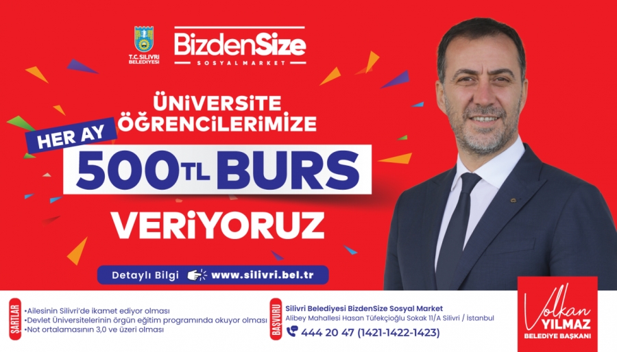 BAŞKAN YILMAZ AÇIKLADI: ÜNİVERSİTE ÖĞRENCİLERİNE AYLIK 500 TL BURS