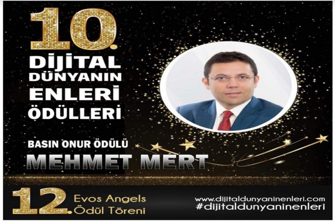 Gazeteci Mehmet Mert’ e Yılın Meslek Örgüt Başkanlığı Ödülü