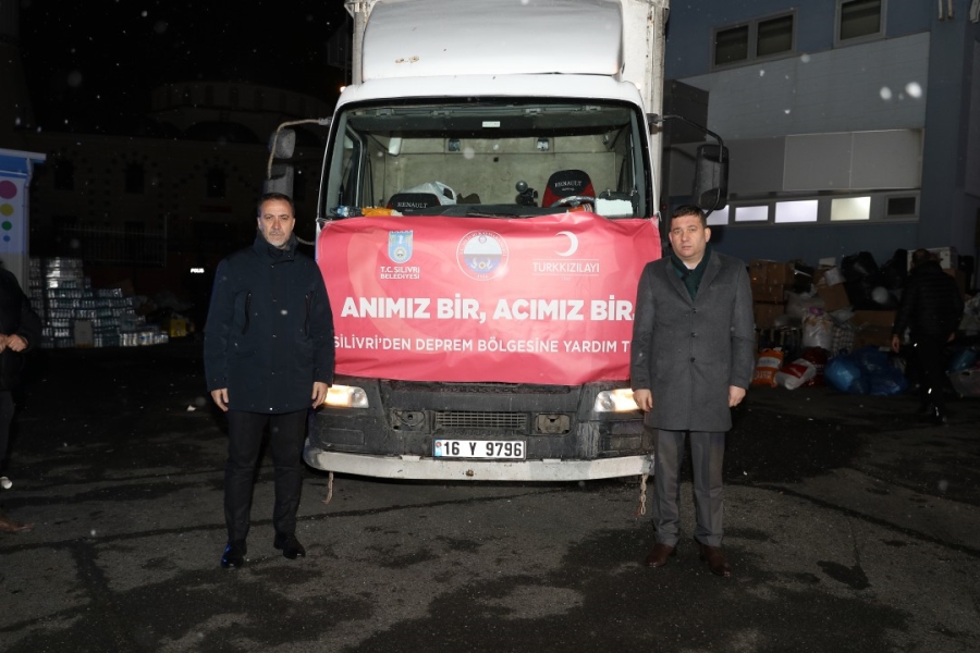 SİLİVRİ’DEN DEPREM BÖLGESİNE 15 TIR YARDIM MALZEMESİ