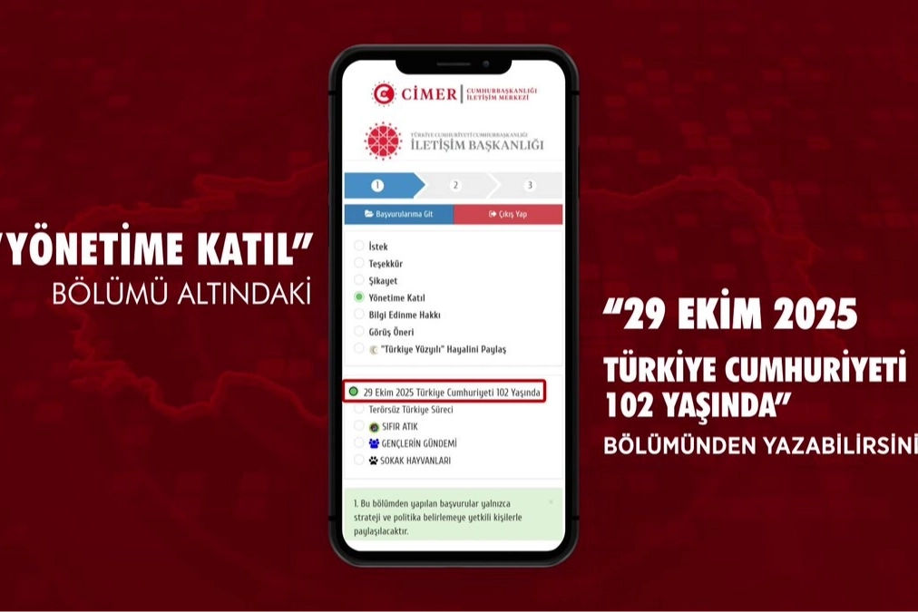Vatandaşlar Cumhuriyet duygularını CİMER