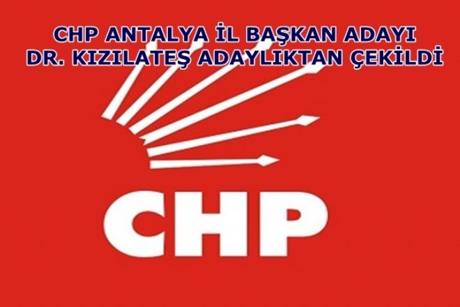 Dr. Ali Kızılateş, adaylıktan çekildi