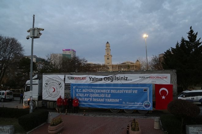 Büyükçekmece`den Halep`e yardım eli