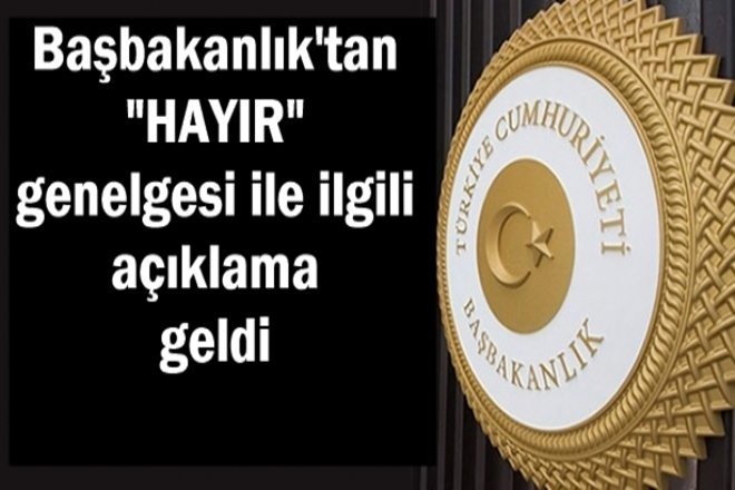 Başbakanlık kaynakları: 