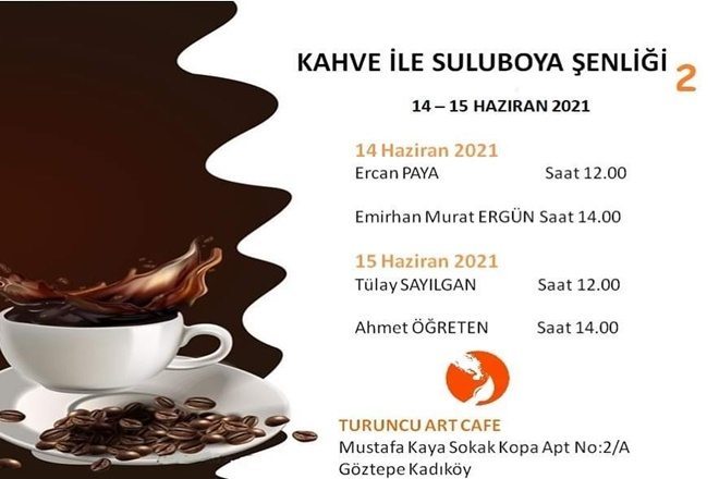 Suluboya Sanatçıları Kahveyle Resim Yapacak